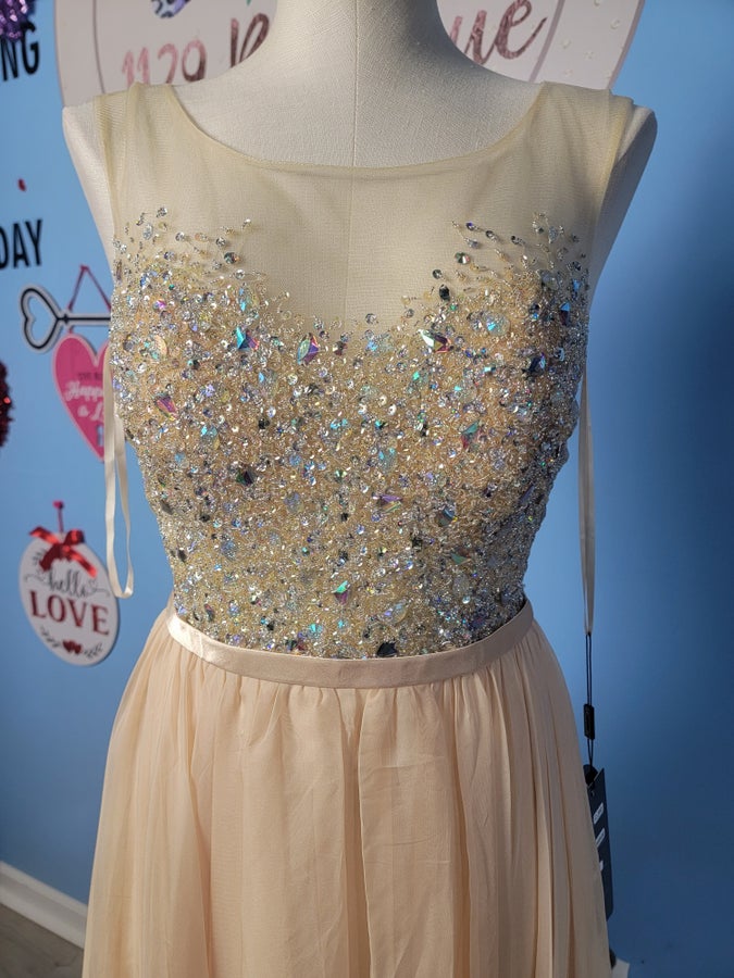 Champagne prom dress