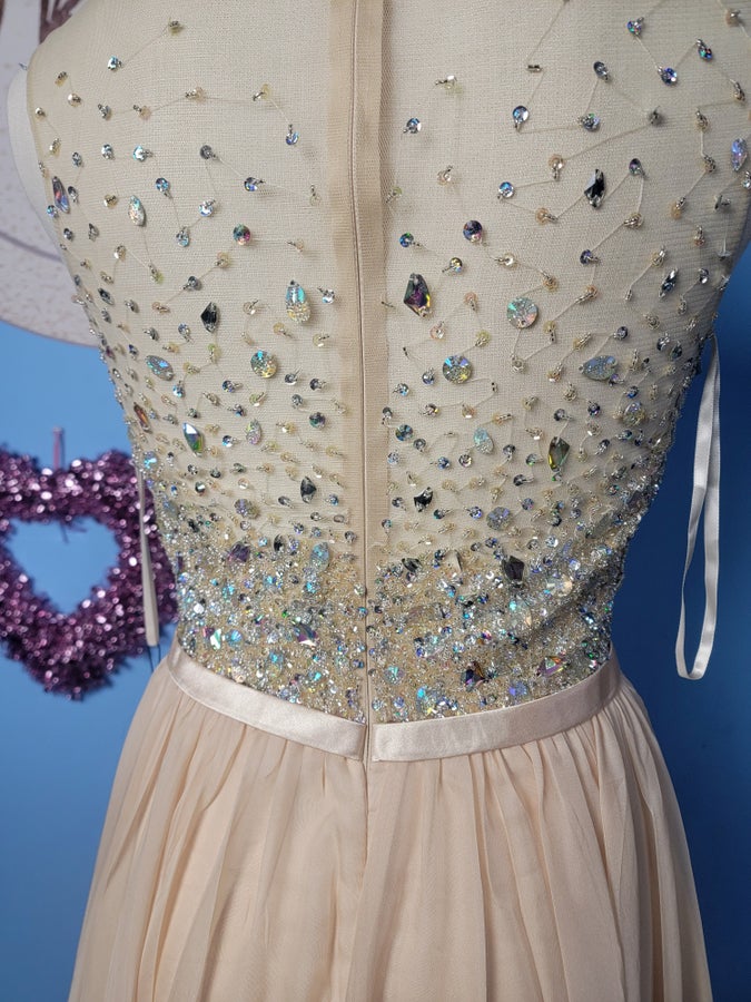 Champagne prom dress