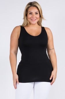 Lady's V or U Neckline Reversible Seamless Tank