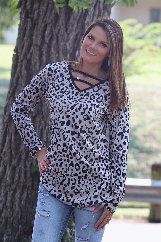 Criss Cross Animal Print