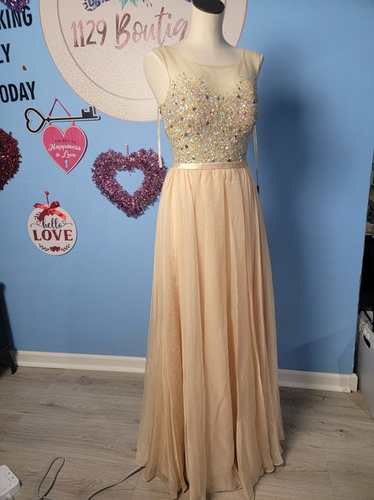 Champagne prom dress