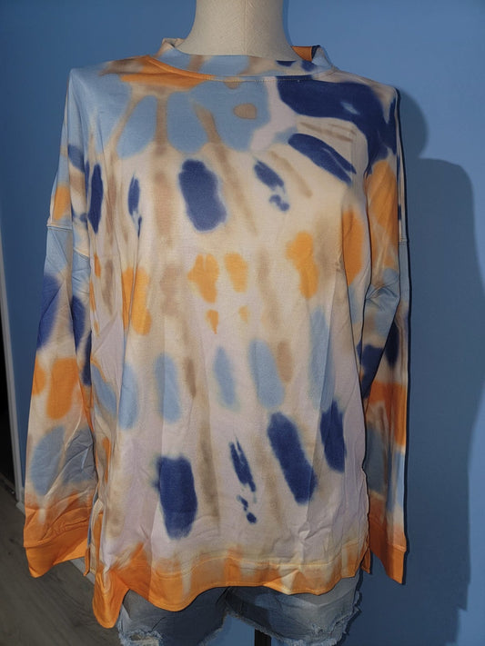 Orange Tie-Dye Long Sleeve