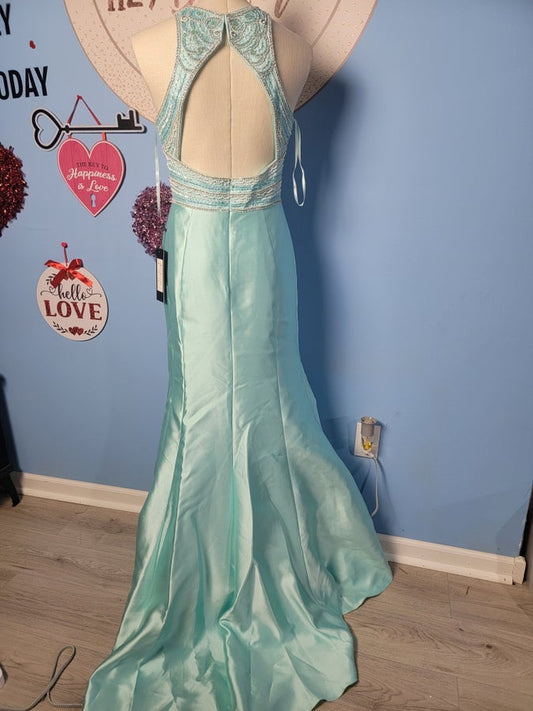 Aqua prom dress