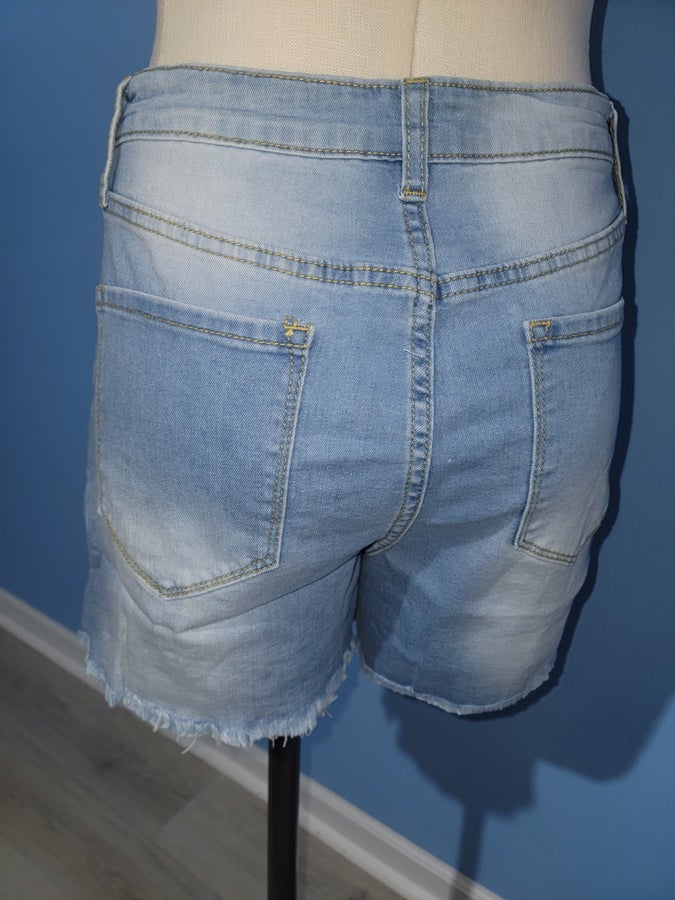 Distressed Denim Shorts