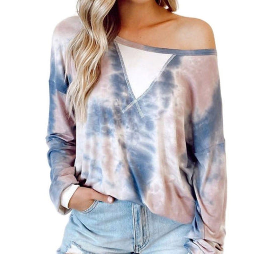 Blue Tie-Dye Sweatshirt