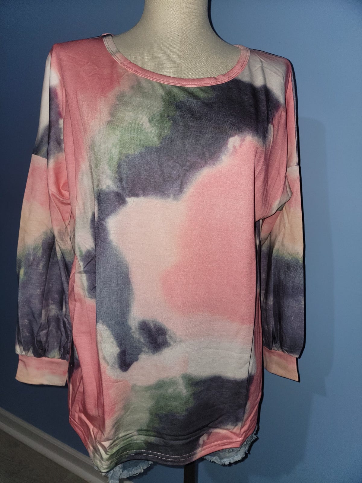 Pink Tie-dye long sleeve